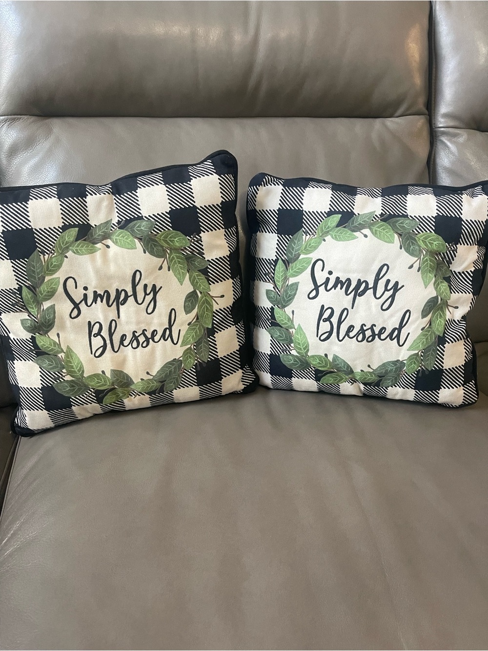 Set of two decorative pillows